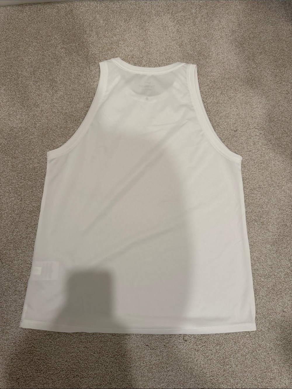 Nike White Women's Athletic Tank with Black Swoosh - Picture 3 of 3